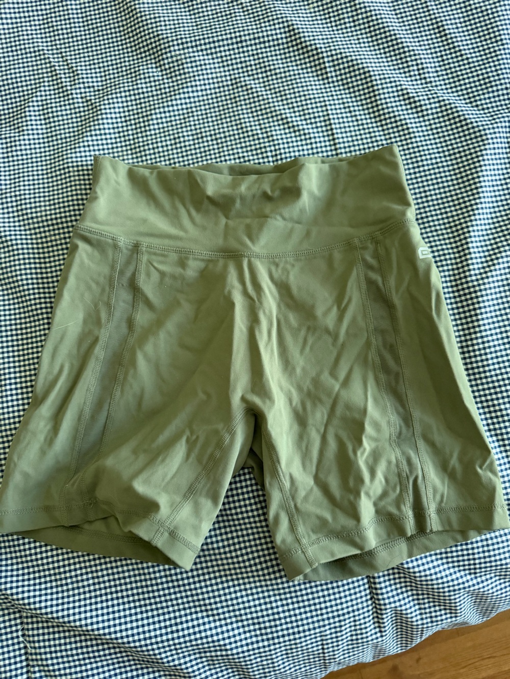 ECHT Olive Green High-Waist Active Shorts